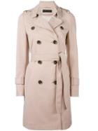 Luisa Cerano Classic Trenchcoat, Women's, Size: 42, Pink/purple, Cotton/polyamide/spandex/elastane