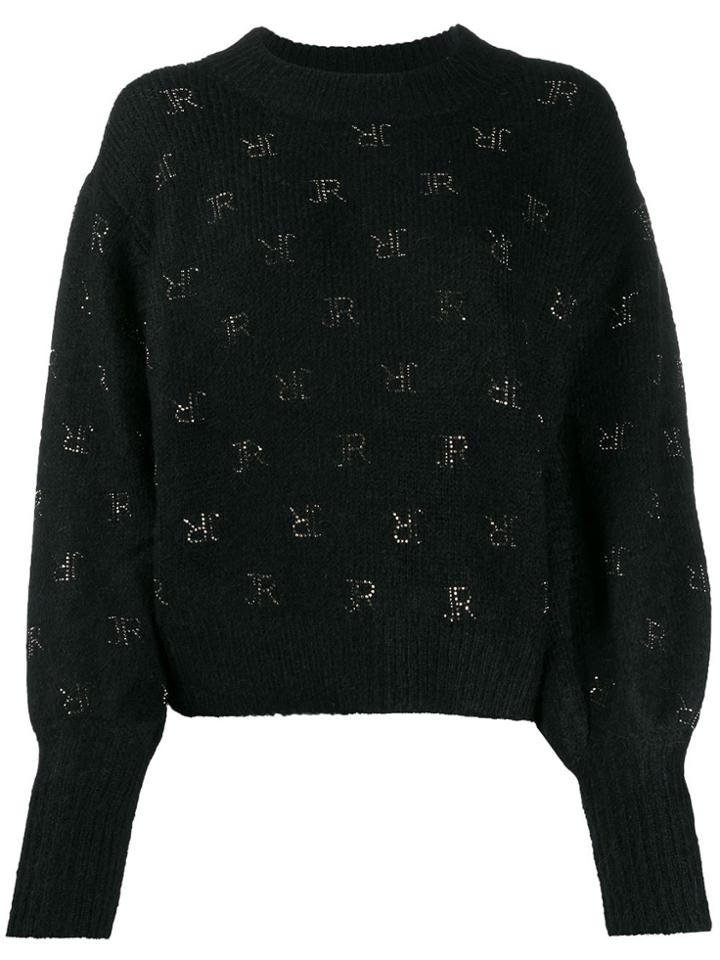 John Richmond Gibson Studded-logo Jumper - Black