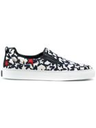 Msgm Star Print Slip-on Sneakers - Black