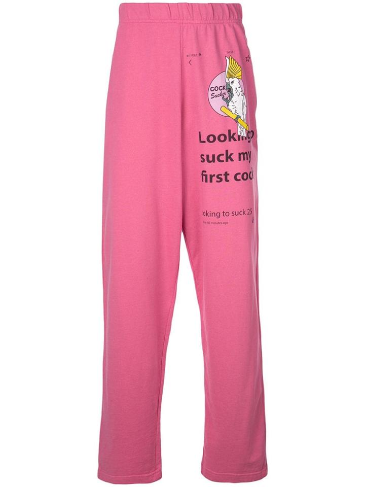 Bernhard Willhelm Printed Track Pants - Pink