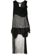 Yohji Yamamoto Pre-owned Sheer Raw Dress - Black