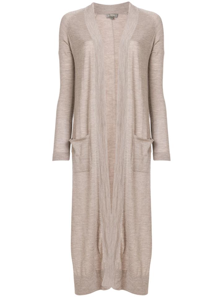 N.peal Cashmere Long Cardigan - Nude & Neutrals