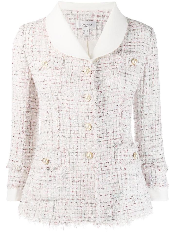 Jovonna Santiago Tweed Jacket - White