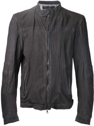 Drome Zip Up Jacket, Men's, Size: Xxl, Blue, Leather/cotton/polyamide