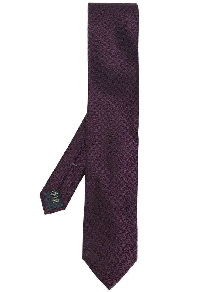 Ermenegildo Zegna Geometric Pattern Tie - Purple