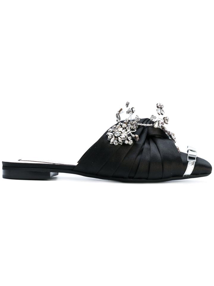 No21 Embellished Mules - Black