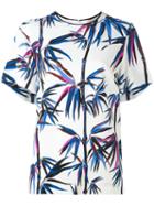 Emilio Pucci - Leaf Print Top - Women - Silk/spandex/elastane/viscose - 40, White, Silk/spandex/elastane/viscose