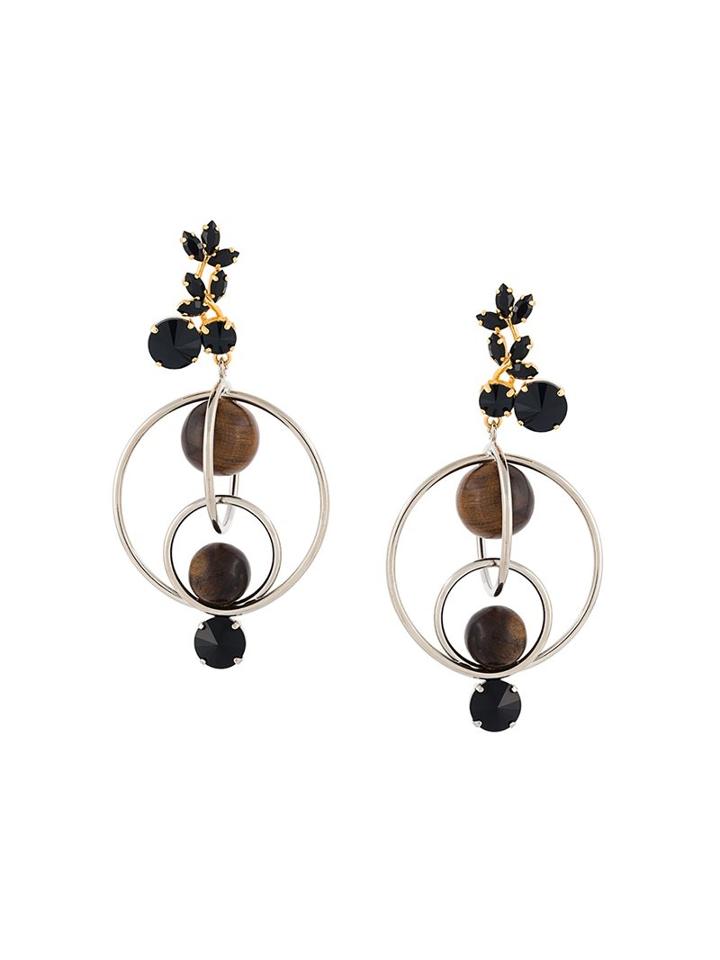 Marni Multi Hoop Clip On Earrings, Women's, Metallic