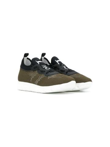 Baby Dior Teen Mixed Knit Sneakers - Green