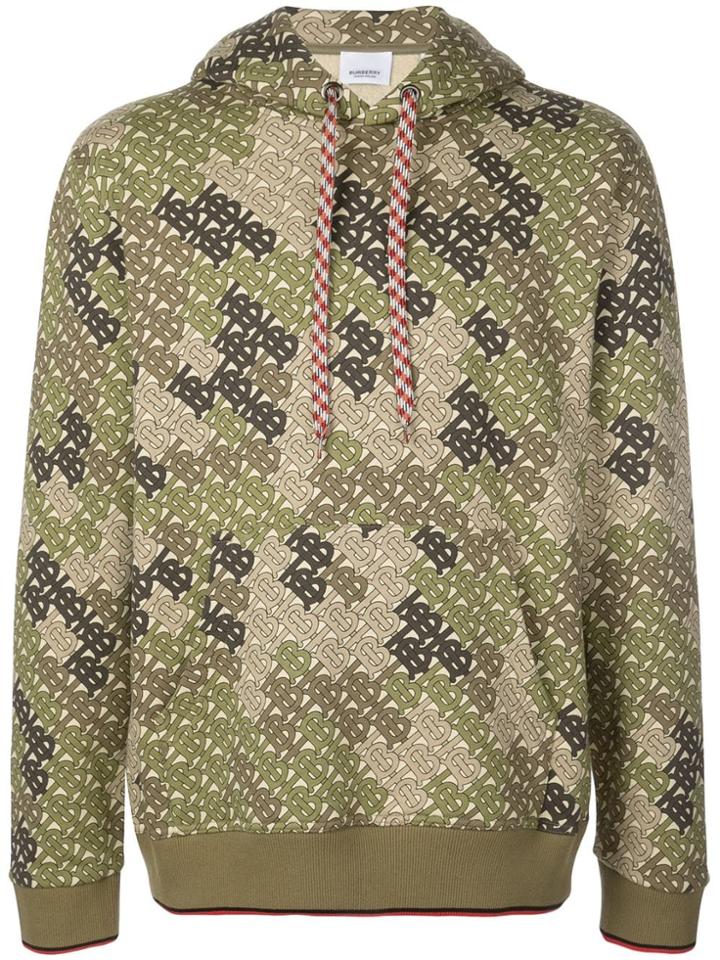 Burberry Monogram Print Hoodie - Green