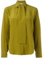 Céline Vintage Pussybow Shirt, Women's, Size: 38, Green