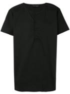 Christian Pellizzari - Henley T-shirt - Men - Cotton - 48, Black, Cotton