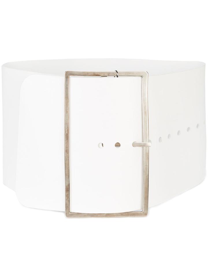 Ann Demeulemeester Corset Belt - White