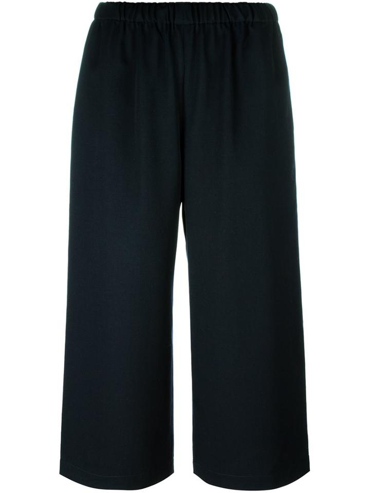 Comme Des Garçons Comme Des Garçons Cropped Trousers, Women's, Size: Xs, Blue, Polyester/wool
