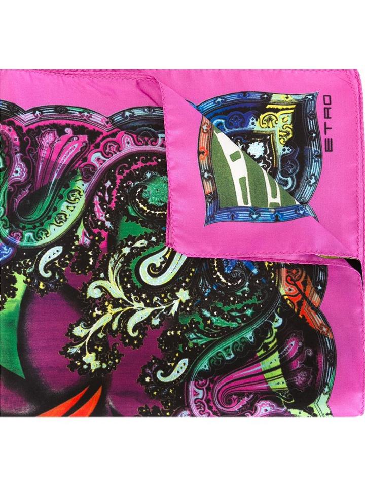 Etro Mixed-print Scarf, Men's, Silk