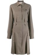 Chloé Belted Shirt Dress - Brown
