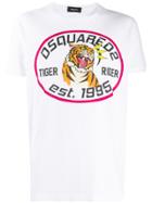 Dsquared2 Tiger Rider Print T-shirt - White