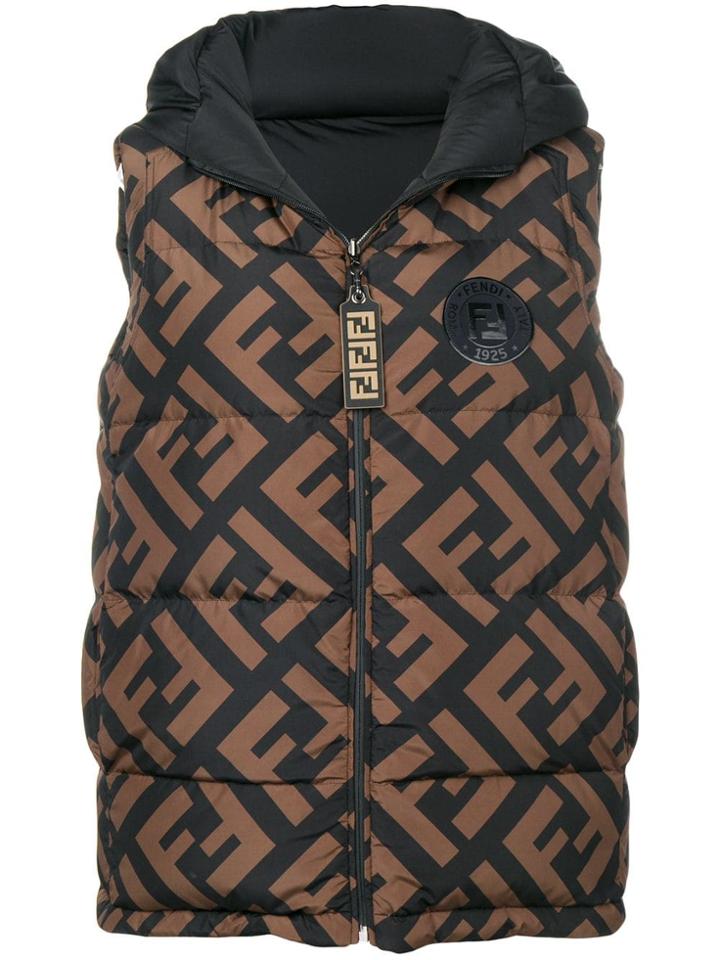 Fendi Ff Logo Gilet - Black