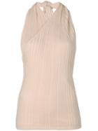Jacquemus Pleated Fitted Vest Top - Nude & Neutrals
