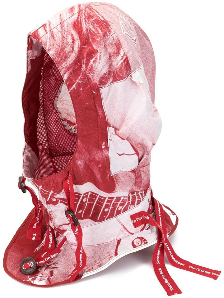Takahiromiyashita The Soloist Photographic Print Hood - Red