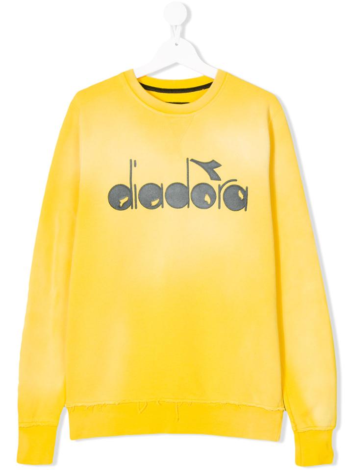 Diadora Junior Logo Sweatshirt - Yellow & Orange