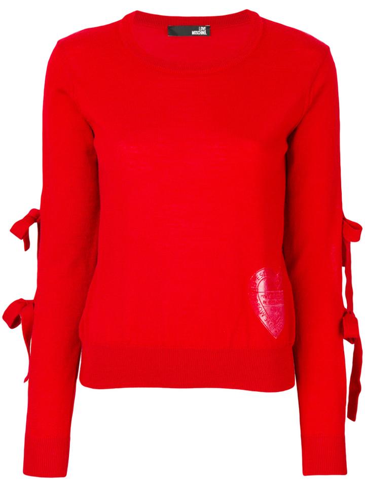 Love Moschino Bow Jumper - Red
