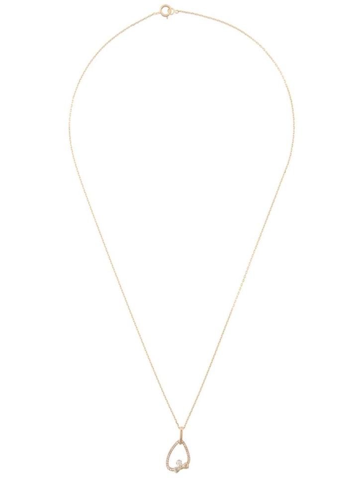 Kristin Hanson Rose Cut Diamond Flower Drop Necklace, Women's, Pink/purple