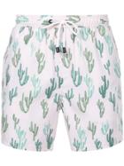 The Upside Cactus Print Swim Shorts - Pink & Purple