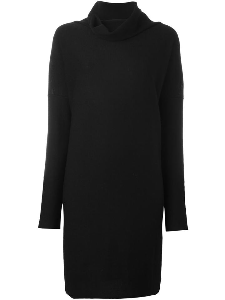 Daniela Gregis Cowl Neck Dress, Women's, Black, Wool