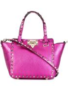 Valentino Valentino Garavani Mini 'rockstud' Trapeze Tote, Women's, Pink/purple