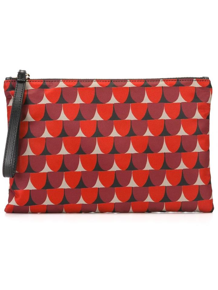 Red Valentino Geometric Print Clutch, Women's, Polyester