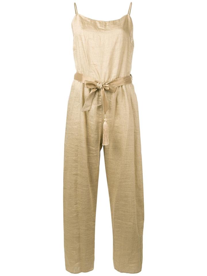 Forte Forte Belted Jumpsuit - Neutrals