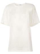Saint Laurent Sheer Knitted Top - White