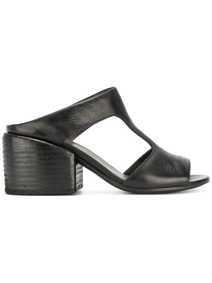 Marsèll Cut Out Block Sandals - Black