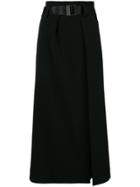 Issey Miyake Belted A-line Skirt - Black