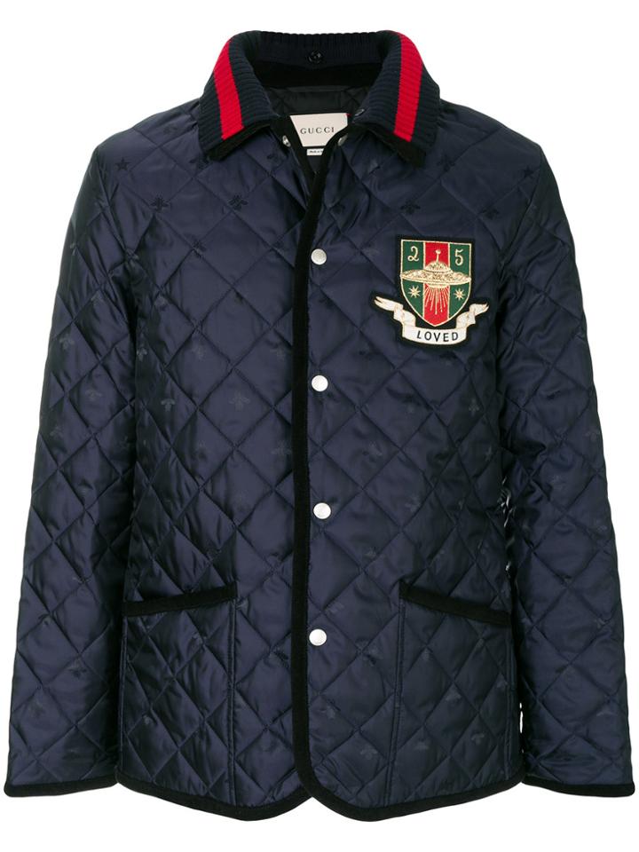 Gucci Loved Ufo Quilted Jacket - Blue