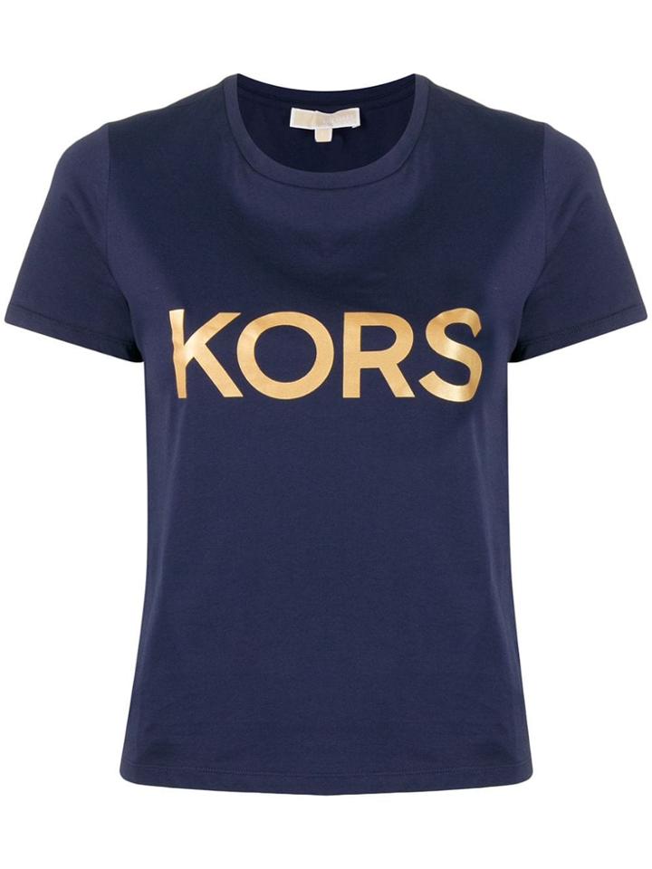 Michael Kors Collection Logo Print T-shirt - Blue