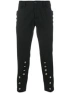 Dolce & Gabbana Buttoned Cropped Trousers - Black