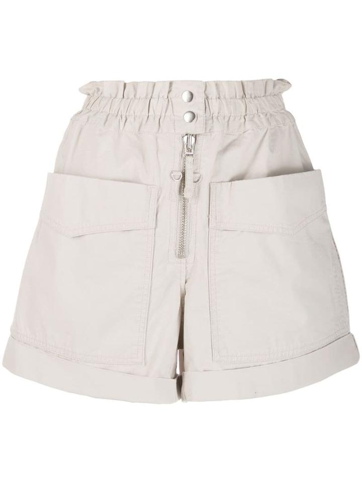 Isabel Marant Étoile High Waisted Shorts - Neutrals