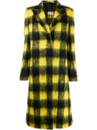 Maison Margiela Plaid Button-front Coat - Black