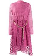 Just Cavalli Belted Midi Dress - Pink