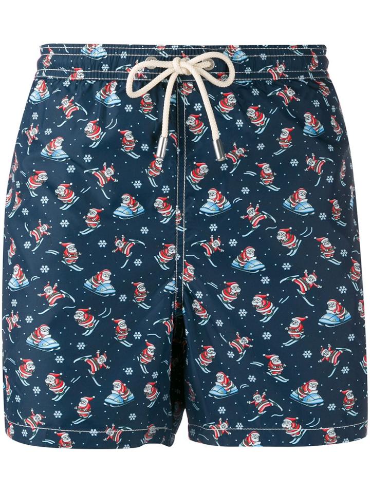 Mc2 Saint Barth Lighting Fantasy Print Swim Shorts - Blue