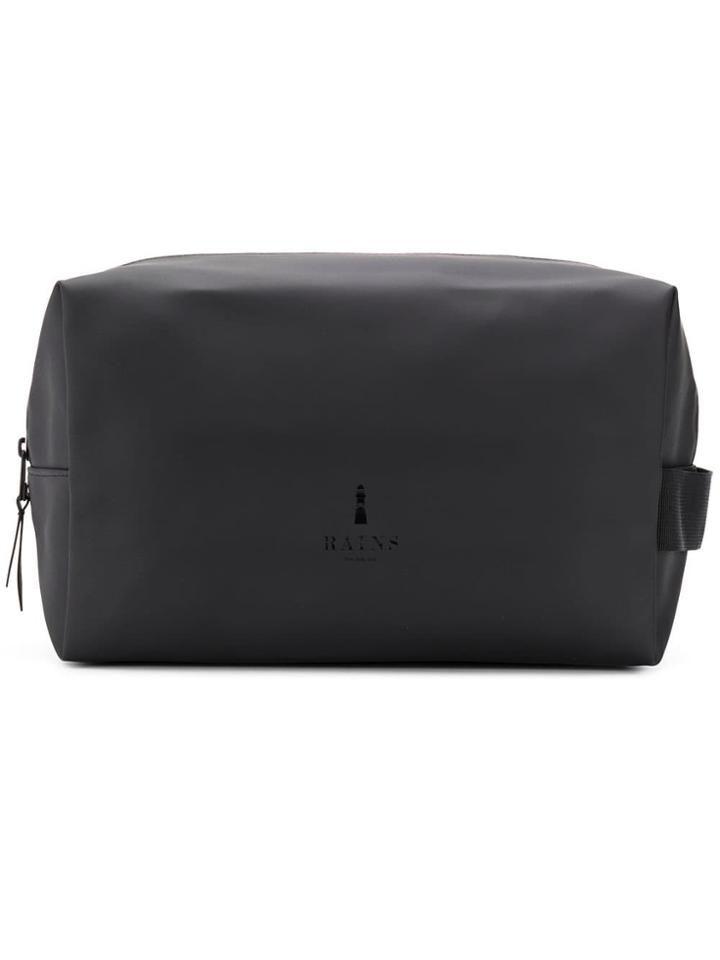 Rains Zip Around Wash Bag - Black