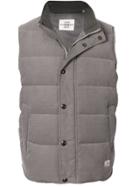 Kent & Curwen Padded Corduroy Gillet - Grey
