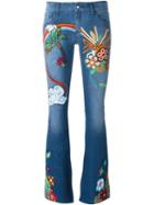 The Seafarer Embroidered Jeans, Women's, Size: 26, Blue, Cotton/polyester/spandex/elastane