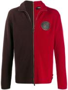 Fendi Two-tone Zipped Cardigan - Red