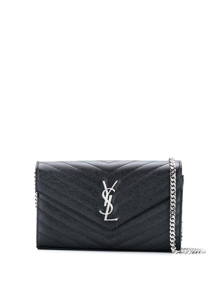 Saint Laurent Quilted Chain Cross-body Bag - Black