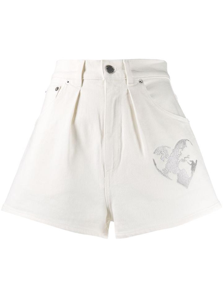 Alberta Ferretti High Waisted Shorts - White