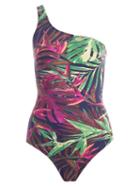 Brigitte Leaf Print Swimsuit, Women's, Size: Medium, Green, Polyamide/spandex/elastane