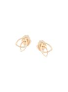 Natalie Marie 9kt Yellow Gold Maple Studs
